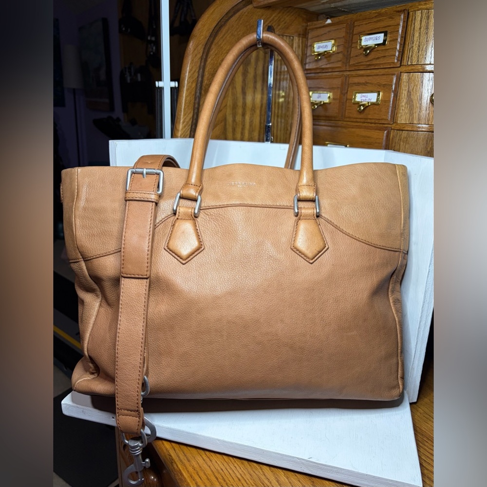 NWOT Liebeskind Berlin Large Shoulder Tote Bag - Natural/Nickel